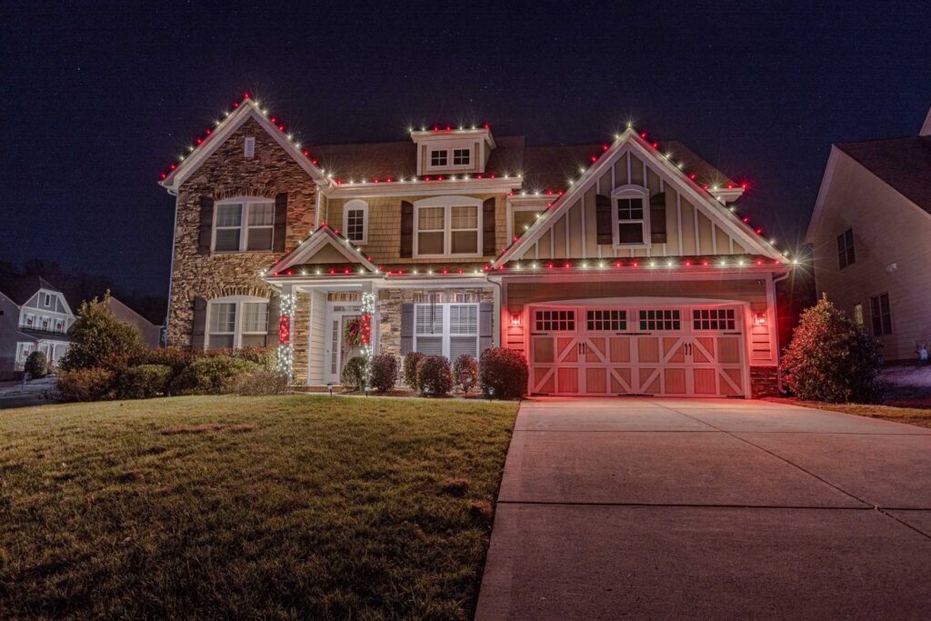 Christmas light installation in Braselton Georgia