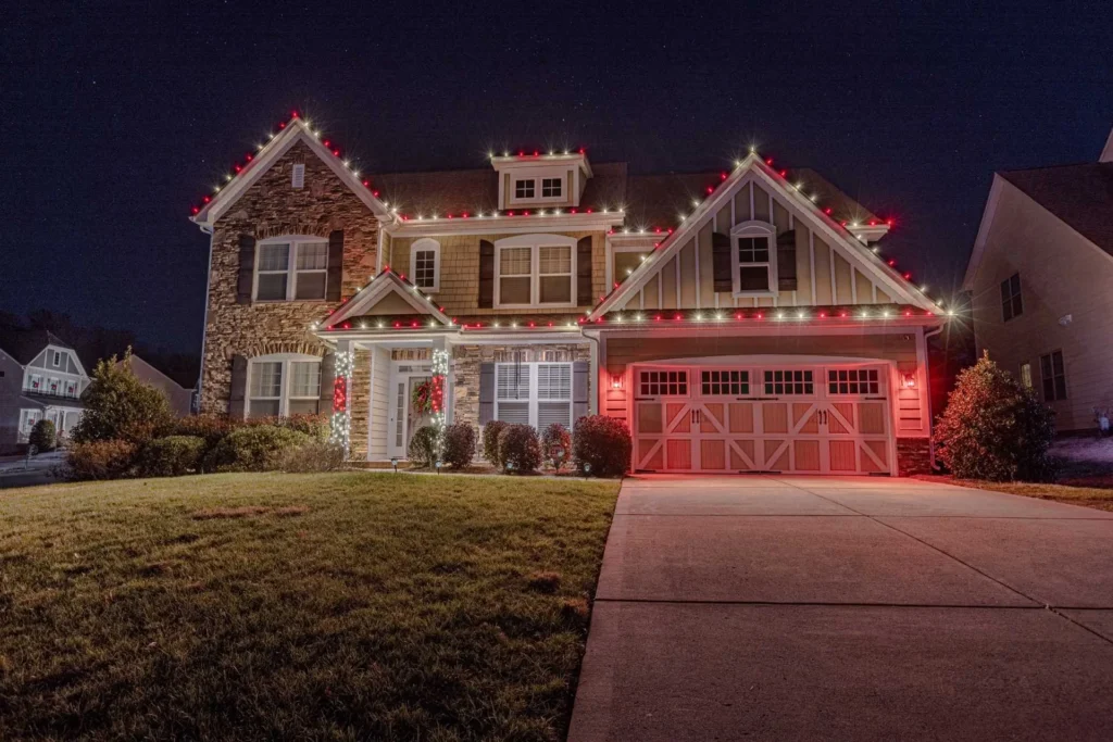 Christmas light installation in Braselton Georgia
